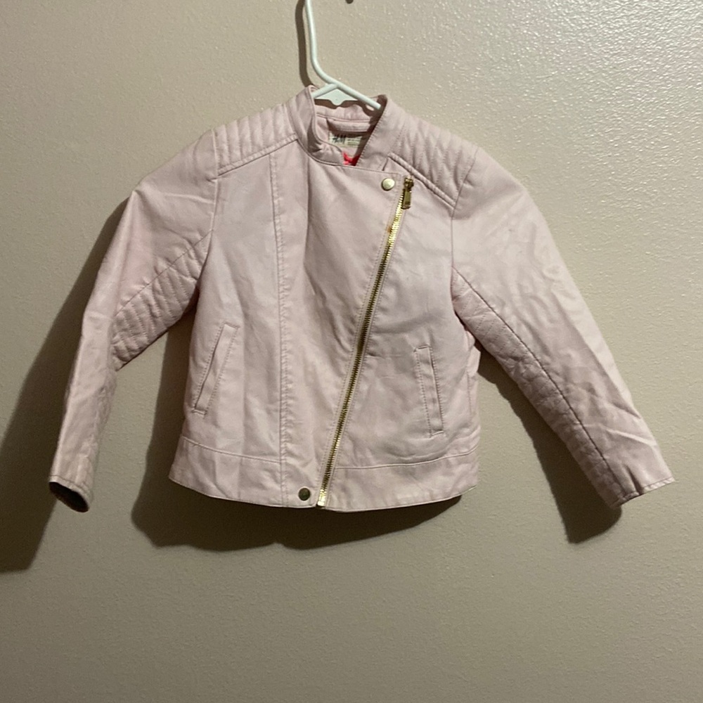 Pink and gold leather jacket
